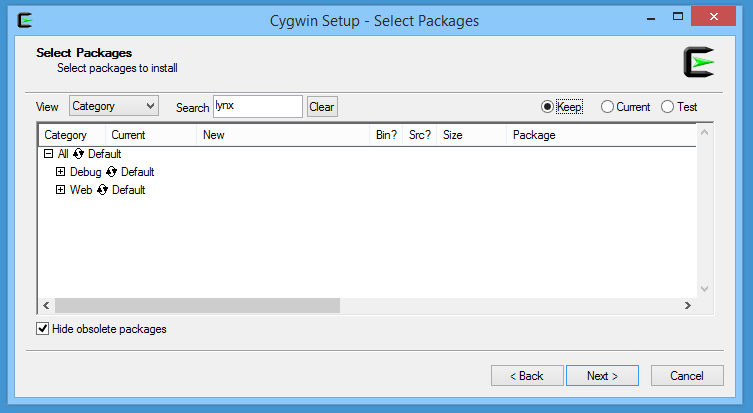 cygwin installation for basic c++