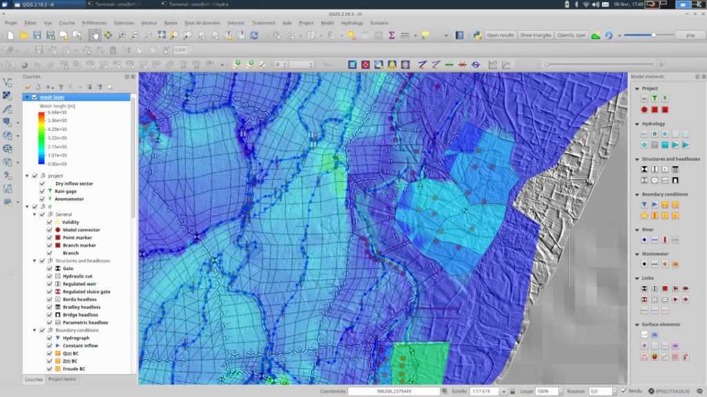 Hydra : simulation hydraulique – Oslandia