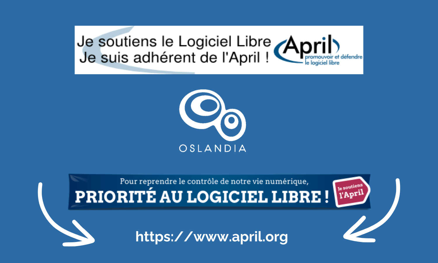 Je soutiens le logiciel libre, je suis membre de l’APRIL !