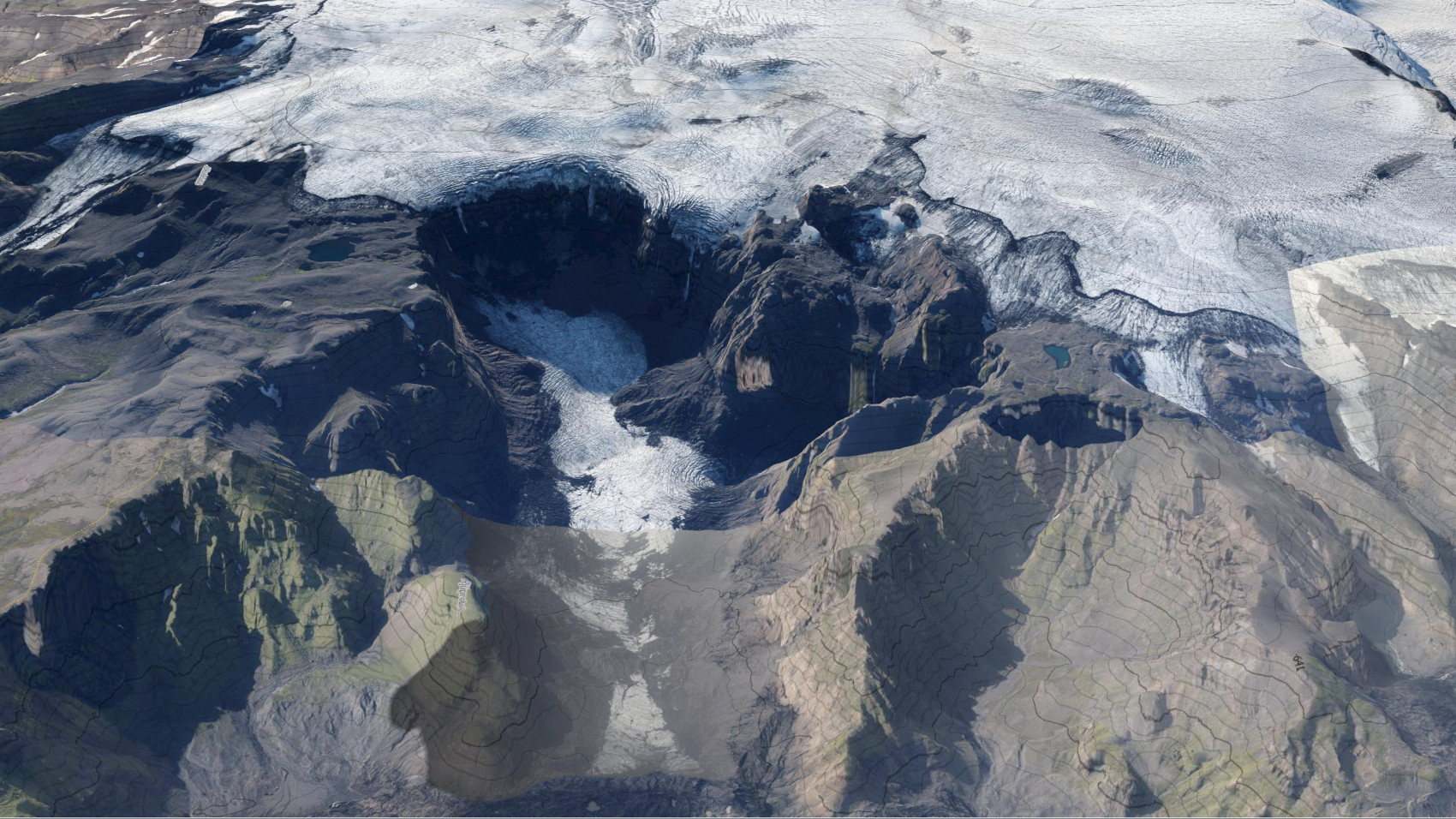 Loftmyndir / Le glacier Mýrdalsjökull