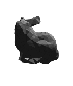 "Standford Bunny de CGAL" - Lapin 3D vue de face