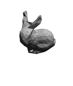 "Standford Bunny de CGAL" - Lapin 3D vue du dessus