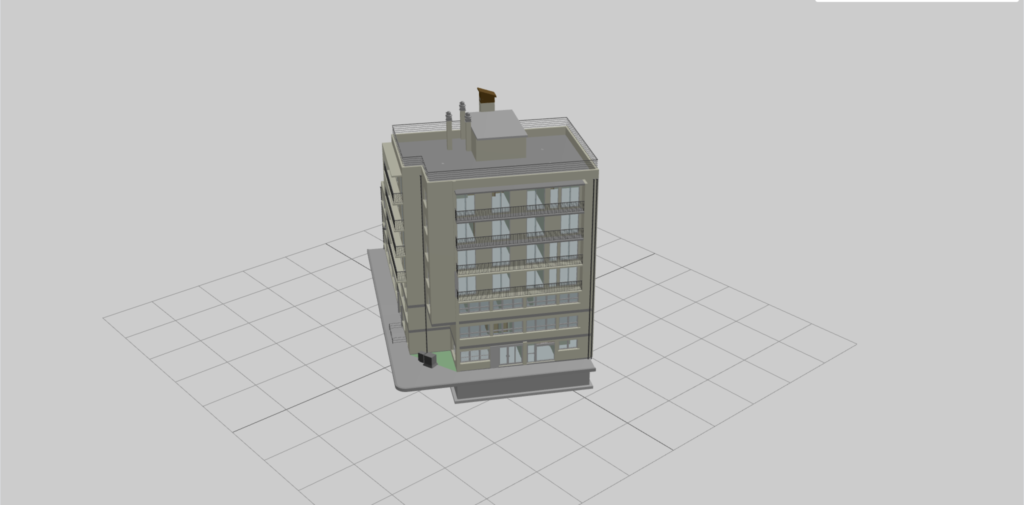 Un bâtiment converti grâce à py3dtiles