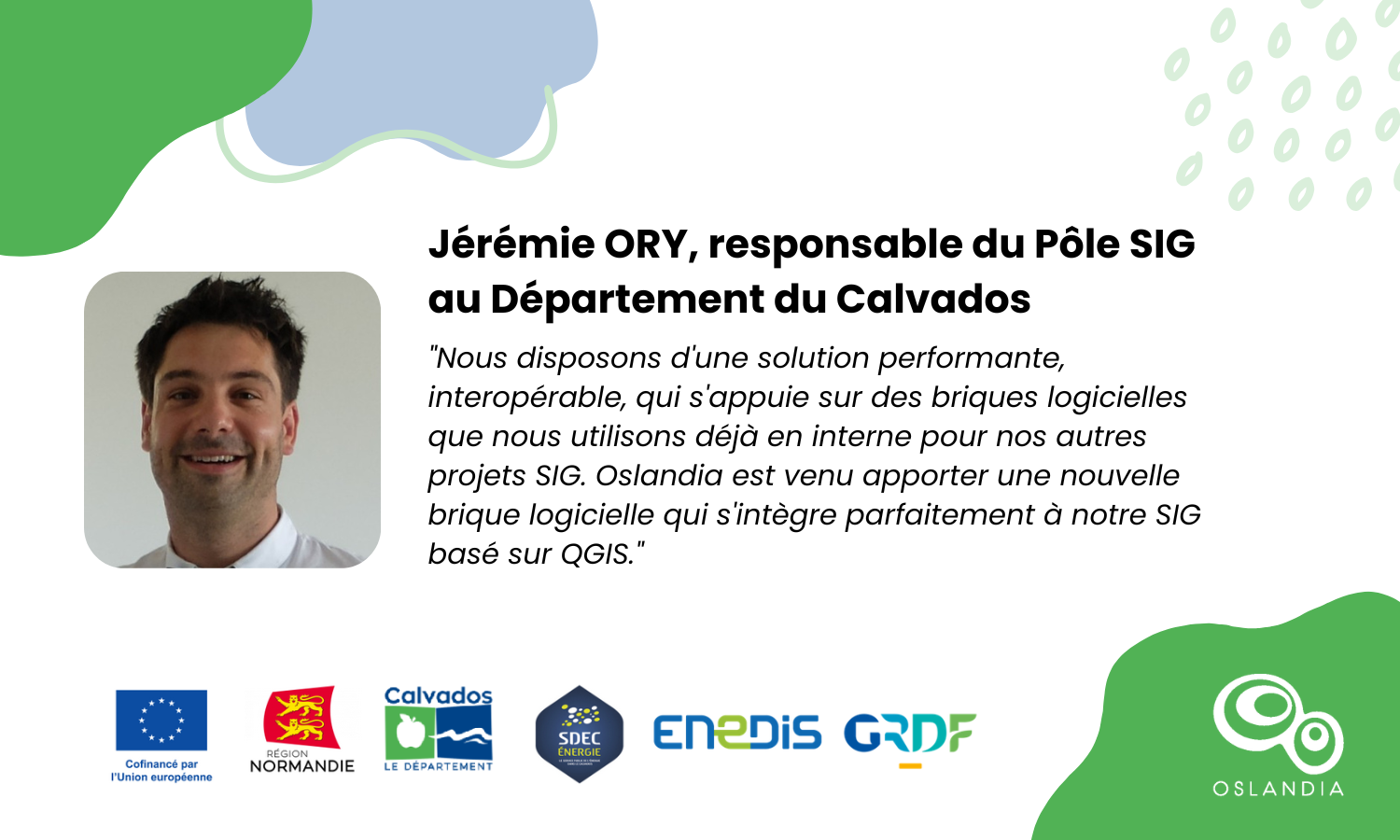 Oslandia - (Fr) [Témoignage] Jérémie ORY, responsable du Pôle SIG au Département du Calvados